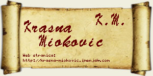 Krasna Mioković vizit kartica